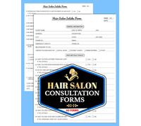 Hair Salon Consultation Forms: Stylist Client Intake Logbook for Hairdressers | Record Hair History, Scalp Assessment, Allergy & Service Consent | 60 Forms