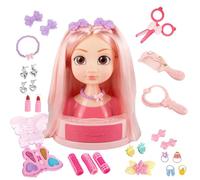 Hair Salon Girls Toys, Beauty Salon Play Set, 7.2 Inches/18.29cm Pretend Hairstyling Kit, Ear Studs, & Colorful Design, for Little Girls Ages 3, Kindergarten, Home Dress Up Play