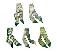 Hair Scarf - Lightweight Breathable Polyester Design, Vintage Long Ribbon Headband Set | 5 Piece Scarf Headband Collection | Hair For Beach Travel Party Banquet Styling Braid Daily