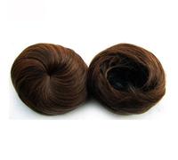 Hair Scrunchie Moño 2 uds extensión de pelo sintético resistente al calor 30gr moño rizado cordón goma banda Updo Donut(6A-12B)