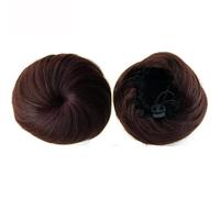 Hair Scrunchie Moño 2 uds extensión de pelo sintético resistente al calor 30gr moño rizado cordón goma banda Updo Donut(33A-33B)