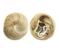 Hair Scrunchie Moño 2 uds extensión de pelo sintético resistente al calor 30gr moño rizado cordón goma banda Updo Donut(24H613)