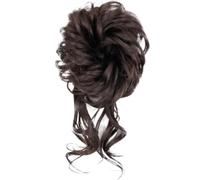 Hair Scrunchie Moño Lazo de pelo rizado desordenado sintético for mujer, 2 uds., con banda elástica, negro, dorado, resistente al calor, fibra de alta temperatura, postizos for moño(4/27HL)