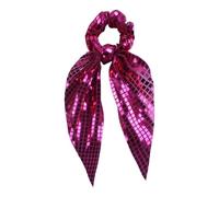 Hair Sequin Scrunchies - Glitter Ponytail Holder Piece, Hairstyling Bow Tie for Performing, Elastic Hair Piece, Shimmer Scrunchies with Snag Free Inner Elastic, Ladies Dancers Tie for Decorating