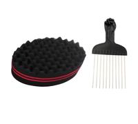 Hair Sponge, Dreadlock Brush, Waving Forming Comb, Defining Tool for Salon, Homemade Grooming, Barber Styling, Outdoor Use, Travel Care Essentials, Ideal para todos los tipos de cabello