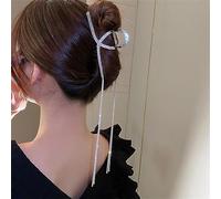 Hair stick,Chinese hairpins,Hair Pin Stick . Pinza for el pelo con borlas for mujer, cadena de diamantes, pasador elegante, tocado, horquilla, accesorios for el cabello for niñas y mujeres(02-silver)