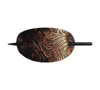 Hair Stick Pin - Hair Stick Clip, Oval Hairs Pin, Faux Leather Oval Hairr Sticks Clip, Hairs Claw Slide | Accessory For Ponytail, Bun, Styling, Ladies, Girls, Work, Travel, Daily Wear, Elegant Outfits