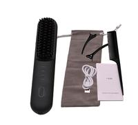 Hair Straightener, Ionic Brush Comb, Fast Heating Tool, Anti-Frizz Technology, Ceramic Plate Design, Advanced Heating Technology, Color Black, Pink, 3.86x2.05x9.06in