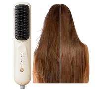 Hair Straightener - PA66 Material 20cm, Styling Brush, 5-mode Heating | Anti-scald Safe Design, Curling Tool, Heat Styler For Long, Short, Fine, Thin Hair, Home, Apartment, Dorm, Hotel