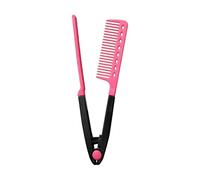 Hair Straightening Comb, V Shaped Smoothing Brush, Straightener Hairdressing Salon Brush, Flat Ironing Supplies For Home Commuting Dating Holiday Road Trip Travel