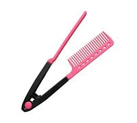 Hair Straightening Comb - V Shaped Straightener Brush Flat Ironing Tool | Hair Smoothing Hairdressing Comb For Salon Home Travel Commuting Dating Holiday Road Trip Styling Use