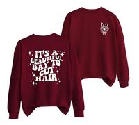 Hair Stylist Sweatshirt for Women, Hairdresser Shirt, Cut Hair Shirt, Long Sleeve Crewneck Graphic Pullover Tops