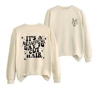 Hair Stylist Sweatshirt for Women, Hairdresser Shirt, Cut Hair Shirt, Long Sleeve Crewneck Graphic Pullover Tops