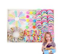 Hair Tie Gift Set - Sturdy Ponytail Holders Multicolor Hairs Bands - Adorable Designs Companion Multicolor Hairs Ties, Multi-Scene Fashionable Hair Tail Tools For Party, Birthday, Girl, Women