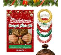 Hair Ties | Christmas Silicone Ponytail Holders Kids Thin Bands Ring For Curly Thick Long Women Girls Party Daily Home Holiday Dating Travel Gym Commuting