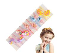 Hair Ties - Hair Rubber Bands | Cute Girls Hair Rope | 10 Pieces Cartoon Hair Bands, Hair Accessories, Girls Hair Accessories, Compact Elastic Hair Ties, Colored Hair Rubber Bands For Kids