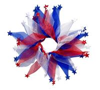 Hair Ties - Patriótica Ponytail Supporter for Women | Stars and Stripes Red White Blue Elastic Band, 4 de julio Día la Independencia Accesorio para festival fiesta niños