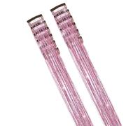 Hair Tinsel - Synthetic Fiber, Hair Extensions Sparkly Styling | Clip Attachment Secure Hold, Clip In Hairs, Glitter Hairs For Braids, Festival Looks, Christmas Events, Women Teens Styling