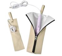 Hair Tool Bag, Heat Resistant Mat Pouch, 11.42x3.94x0.39 Inches Compact Roll Up Design, Sturdy Travel Case, Dustproof Waterproof Organizer for Vanity Table, RV, Salon, Hairstylist, Makeup Station