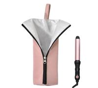 Hair Tool Bag, Heat Resistant Mat Pouch, 11.42x3.94x0.39 Inches Compact Roll Up Design, Sturdy Travel Case, Dustproof Waterproof Organizer for Vanity Table, RV, Salon, Hairstylist, Makeup Station