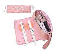 Hair Tool Organizer Bag - 18in Travel Carrying Case | Curling Iron Hot Hair Tool Travel Bag For Flat Irons | Waterproof Polyester Divided Pouch, Holds Blow Dryer Combs Hairpins