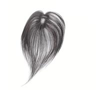 Hair Topper Clip in Bangs, 360° Cover Hair Toppers for Women With Thinning Hairs, for Daily Wear Use Adorno de pelo para mujer(Natural Black)