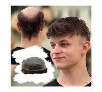 Hair Toupee men Men Toupee Full 0,04 mm Piel fina Postizos para hombres con base de 8 × 10 pulgadas Prótesis capilar duradera para hombres Unidades de sistema de peluca de cabello humano 100% indio