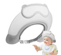 Hair Washing Shield, Adjustable Kids Shower Cap, 9.06x9.06x2.76 inches Soft Waterproof Visor Prevents Soap and Water from Eyes, Lightweight Comfortable Design for Bathing Use