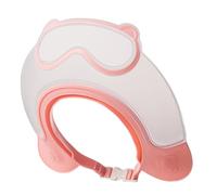 Hair Washing Shield, Adjustable Kids Shower Cap, Waterproof Bath Visor, Eye Ear Protection Hat, Soft Comfortable Design, 1 Size Fits Most, Shampoo Time for Boys Girls , 23 cm Gray Blue