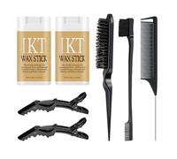 Hair Wax Stick 2 Pack with Hair Comb Set for Women&Kids, Slick Stick for Hair Non-greasy Styling Hair Pomade Stick, Slick Stick with Comb & Hair Clips Set