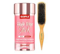 Hair Wax Stick Stick Cabello chapado en lazo, Stick pelo largo de la tenencia, Stick chapado en pelo alisado y peinado para las mujeres, para alisar, controlar borde rebeldes con cepillo de cerdas