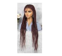 Hair Wigs Braids Full Lace Wig 36 Inches Long Box Braided Synthetic Wigs for Black Women's para mujer Pelucas(1B-BUG)