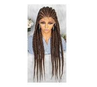 Hair Wigs Braids Full Lace Wig 36 Inches Long Box Braided Synthetic Wigs for Black Women's para mujer Pelucas(1B30)
