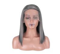 Hair Wigs Grey 13x4 Transparent HD Lace Bob Wigs Straight Human Hair 180 Density Glueless Bob Wig for Women para mujer Pelucas(10inch)