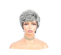 Hair Wigs Grey Pixie Cut Hair Wig with Bangs for Daily Wear Gray Short Human Hair Glueless Layered Wig for Party Cosplay Daily Use para mujer Pelucas