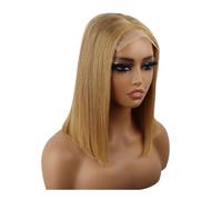Hair Wigs Peluca Bob de cabello humano 5x5 con encaje frontal rubio miel sin pegamento for mujeres para mujer Pelucas(Honey Blonde-150%,10inch)