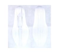 Hair Wigs Peluca sintética de 80 cm de largo y liso con flequillo for Halloween, cosplay, anime, fiesta de disfraces. para mujer Pelucas(Pure White)