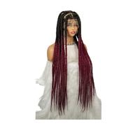 Hair Wigs Pelucas trenzadas jumbo de encaje completo for mujeres negras, peluca trenzada de caja sin nudos con cabello de bebé de 36 pulgadas sin pegamento para mujer Pelucas(OT530)