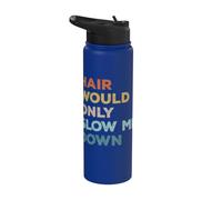Hair Would Only Slow Me Down Retro Corredor Calvo Stainless Steel Insulated Water Bottle