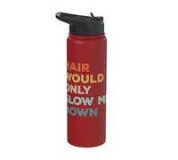 Hair Would Only Slow Me Down Retro Corredor Calvo Stainless Steel Insulated Water Bottle