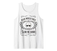 Hair Would Only Slow Me Down Sarcástico Corredor Calvo Camiseta sin Mangas