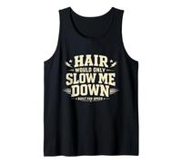 Hair Would Only Slow Me Down Vintage Corredor Calvo Camiseta sin Mangas