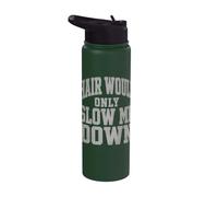 Hair Would Only Slow Me Down Vintage Corredor Calvo Stainless Steel Insulated Water Bottle