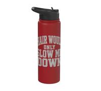 Hair Would Only Slow Me Down Vintage Corredor Calvo Stainless Steel Insulated Water Bottle