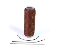 hair2heart Herramientas de extensión - Set de Tressier con aguja e hilo para el método de tejido de extensiones, para extensiones de cabello, para colocar tramas - marrón claro