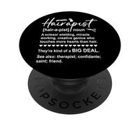 Hairapist Hair Stylist Barber Work Beauty Salon Hairdresser PopSockets PopGrip Adhesivo
