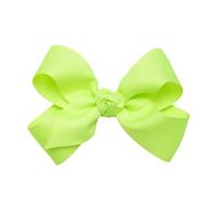 HAIRBOWS Lazo de grogrén para niñas con pinza para el pelo, para todas las edades y tipos de cabello, lazo de 6 pulgadas, amarillo neón