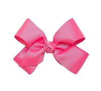 HAIRBOWS Lazo de grogrén para niñas con pinza para el pelo, para todas las edades y tipos de cabello, lazo de 6 pulgadas, rosa intenso