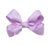 HAIRBOWS Lazo de grogrén para niñas con un centro de envoltura de nudo en un clip para el cabello, todas las edades y tipos de cabello, lazo de 5 pulgadas, orquídea clara
