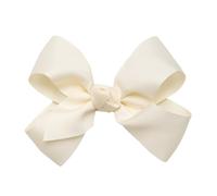 HAIRBOWS Lazo de grogrén para niñas en una pinza para el pelo, todas las edades y tipos de cabello, lazo de 6 pulgadas, color blanco antiguo